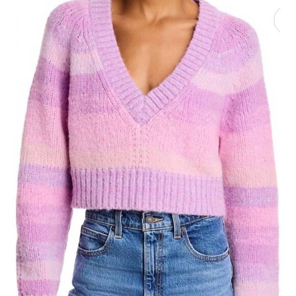 NEW LOVESHACKFANCY barbarelle pullover sweater in sugar plum